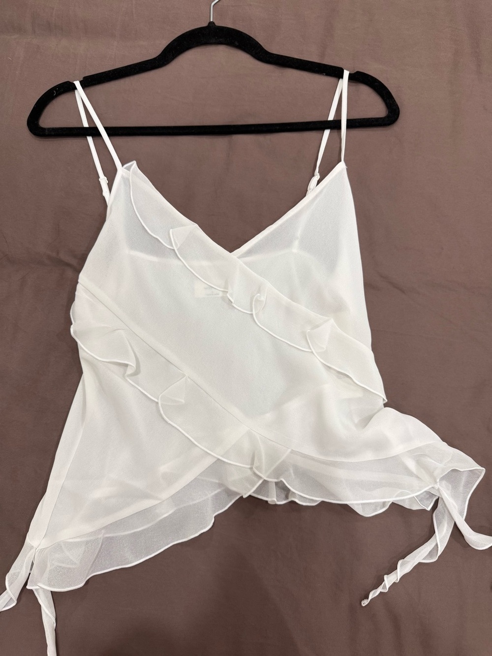 Wilfred White Ruffle Wrap Camisole
